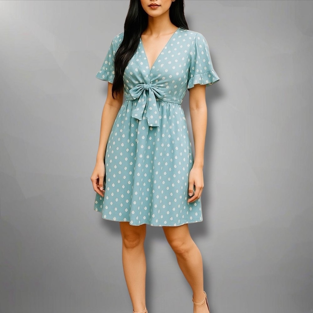 Womens dress M polka dots